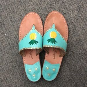 Jack Rogers Embroidered pineapple sandal